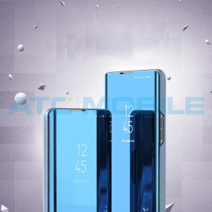 Pouzdro Flip Plated Mirror Oppo A53 2020 modr&eacute;