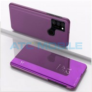 Pouzdro Flip Plated Mirror Oppo A53 2020 fialov&eacute;