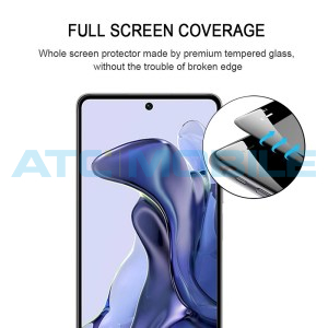 Tvrzen&eacute; sklo Xiaomi 11T, 11T Pro Full-Glue čern&eacute; 2,5D