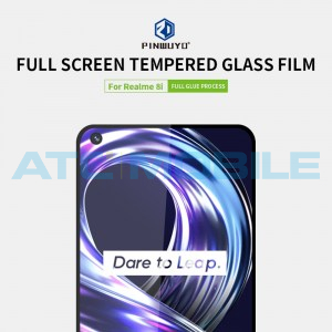 Tvrzen&eacute; sklo PINWUYO Realme 8i (RMX3151) čern&eacute;, 2,5D