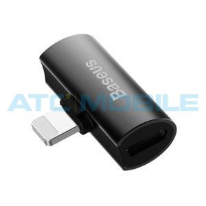 Audio adapt&eacute;r Baseus Lightning / 2x Lightning (pro nab&iacute;jen&iacute; a sluch&aacute;tka)