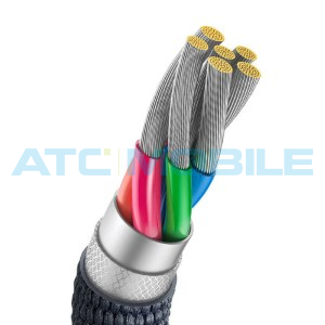 Kabel Baseus Crystal Shine USB / USB-C čern&yacute; (100W, 1,2m)