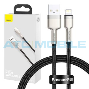 Kabel Baseus Cafule USB / Lightning čern&yacute; (2,4A, 0,25m)