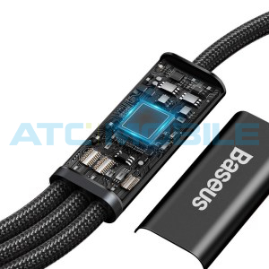 Kabel Baseus Rapid 3v1 USB-C / USB-C, Lightning, microUSB čern&yacute; (20W, 1,5m)