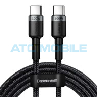 Kabel Baseus Cafule USB-C / USB-C  černo-&scaron;ed&yacute; (100W, 2m, PD2.0, QC 3.0)
