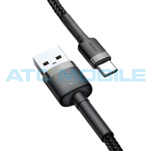 Kabel Baseus Rapid Charge USB / USB-C  černo-&scaron;ed&yacute; (3A, 1m)