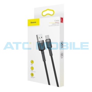 Kabel Baseus Rapid Charge USB / USB-C  černo-&scaron;ed&yacute; (3A, 1m)