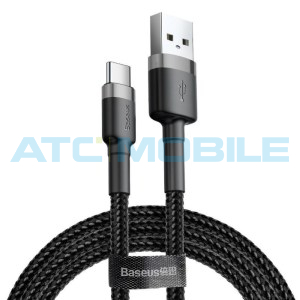 Kabel Baseus Rapid Charge USB / USB-C  černo-&scaron;ed&yacute; (3A, 1m)
