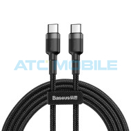 Kabel Baseus Cafule USB-C / USB-C  černo-&scaron;ed&yacute; (60W, 1m, PD, QC 3.0)