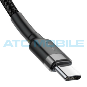 Kabel Baseus Cafule USB-C / USB-C  černo-&scaron;ed&yacute; (60W, 1m, PD, QC 3.0)