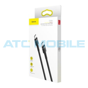 Kabel Baseus Cafule USB-C / USB-C  černo-&scaron;ed&yacute; (60W, 1m, PD, QC 3.0)