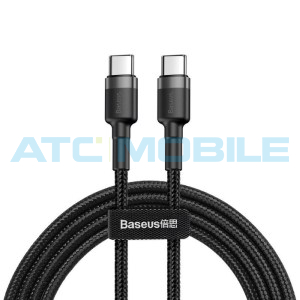 Kabel Baseus Cafule USB-C / USB-C  černo-&scaron;ed&yacute; (60W, 1m, PD, QC 3.0)