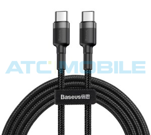 Kabel Baseus Cafule USB-C / USB-C  černo-&scaron;ed&yacute; (60W, 2m, PD, QC 3.0)