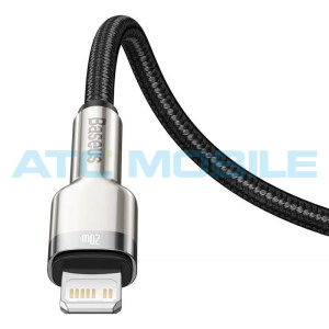 Kabel Baseus Cafule USB-C / Lightning  čern&yacute; (20W, 0,25m)