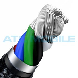 Kabel Baseus Cafule USB / Lightning čern&yacute; (2,4A, 0,25m)