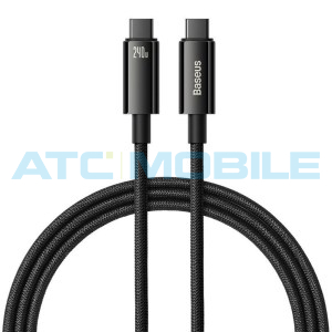 Kabel Baseus Tungsten Gold Fast Charging USB-C / USB-C čern&yacute; (240W, 2m)