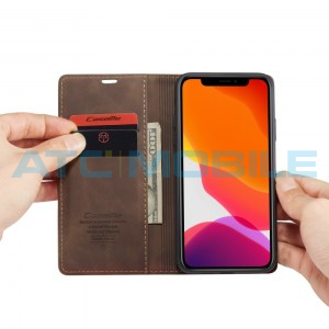 Pouzdro CaseMe Magnetic Book iPhone 11 Pro hněd&eacute;