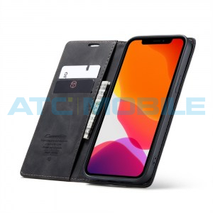 Pouzdro CaseMe Magnetic Book iPhone 12, 12 Pro čern&eacute;