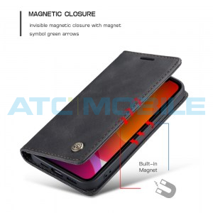 Pouzdro CaseMe Magnetic Book iPhone 12 Mini čern&eacute;