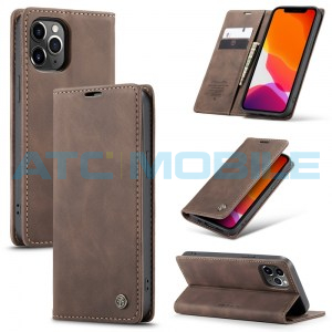 Pouzdro CaseMe Magnetic Book iPhone 12 Pro Max hněd&eacute;