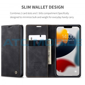 Pouzdro CaseMe Magnetic Book iPhone 13 Pro čern&eacute;