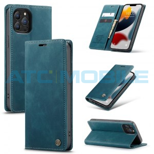 Pouzdro CaseMe Magnetic Book iPhone 13 Pro modr&eacute;