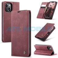Pouzdro CaseMe Book  iPhone 15 červen&eacute; (Wine Red)