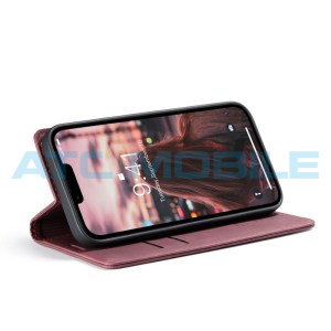 Pouzdro CaseMe Book  iPhone 15 červen&eacute; (Wine Red)