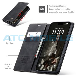 Pouzdro CaseMe Book  iPhone 16 čern&eacute;