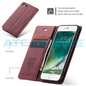 Pouzdro CaseMe Magnetic Book iPhone 7, 8, SE (2020, 2022) červen&eacute;