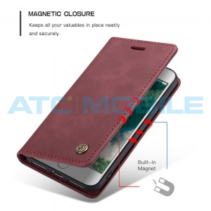Pouzdro CaseMe Magnetic Book iPhone 7, 8, SE (2020, 2022) červen&eacute;