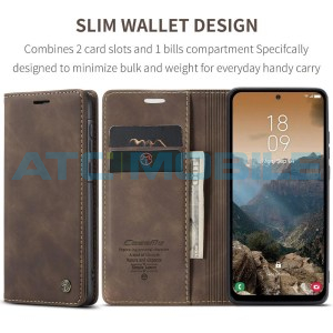 Pouzdro CaseMe Magnetic Book Samsung Galaxy A36 5G (SM-A366B) tmavě hněd&eacute; (Coffee)