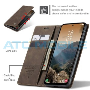 Pouzdro CaseMe Magnetic Book Samsung Galaxy A56 5G (SM-A566) tmavě hněd&eacute; (Coffee)