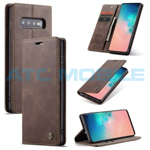Pouzdro CaseMe Magnetic Book Samsung Galaxy S10 (SM-G973) hněd&eacute;