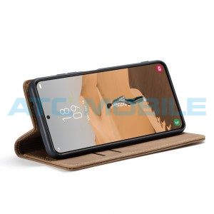 Pouzdro CaseMe Magnetic Book Samsung Galaxy S22+ 5G (SM-S906B) světle hněd&eacute;