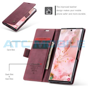 Pouzdro CaseMe Book Samsung Galaxy S24 Ultra 5G (SM-S928B) červen&eacute;
