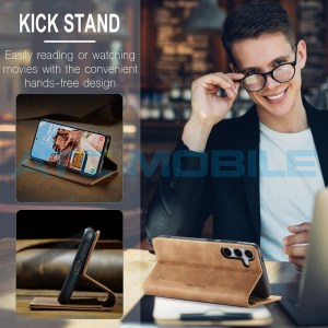 Pouzdro CaseMe Book Samsung Galaxy S25+ 5G (SM-S936B) sv. hněd&eacute;
