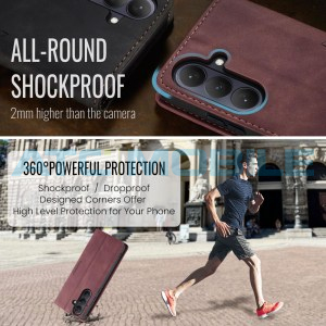 Pouzdro CaseMe Book Samsung Galaxy S26+ 5G (SM-S946B) červen&eacute;