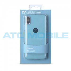 Gelov&yacute; kryt CELLULARLINE COLOR iPhone X, XS zelen&yacute;