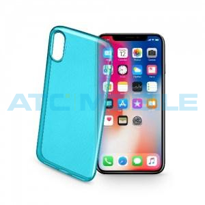 Gelov&yacute; kryt CELLULARLINE COLOR iPhone X, XS zelen&yacute;