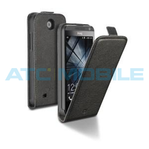 Pouzdro CellularLine Flap Essential - otev&iacute;rac&iacute; pro HTC Desire 300 čern&eacute;