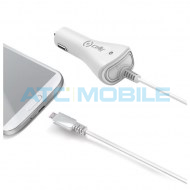 CELLY autonab&iacute;ječka microUSB (1A) b&iacute;l&aacute;