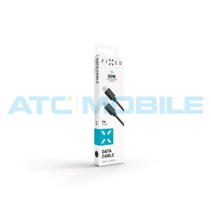 Kabel FIXED USB-C / USB-C 1m, čern&yacute; (60W, USB 2.0)