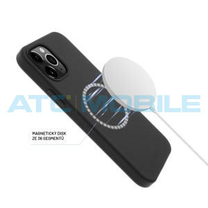 Zadn&iacute; kryt FIXED MagFlow s podporou Magsafe iPhone 12 Pro Max, čern&yacute;