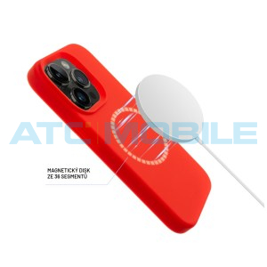 Zadn&iacute; kryt FIXED MagFlow s podporou Magsafe iPhone 14, červen&yacute;
