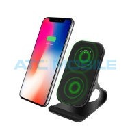 Stoj&aacute;nek s rychl&yacute;m bezdr&aacute;tov&yacute;m nab&iacute;jen&iacute;m FIXED Frame Wireless 15W, čern&yacute;