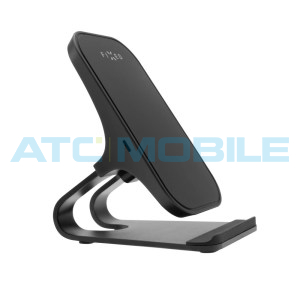 Stoj&aacute;nek s rychl&yacute;m bezdr&aacute;tov&yacute;m nab&iacute;jen&iacute;m FIXED Frame Wireless 15W, čern&yacute;