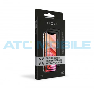 Tvrzen&eacute; sklo FIXED 3D Full-Cover iPhone 13, 13 Pro s aplik&aacute;torem čern&eacute;