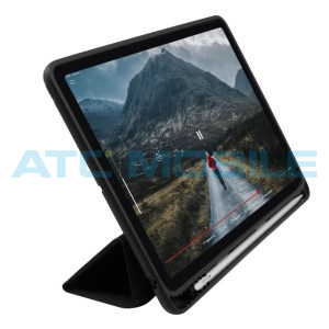 Pouzdro FIXED Padcover+ pro Apple iPad Air (2020/2022/2024) se stoj&aacute;nkem a pouzdrem pro Pencil, čern