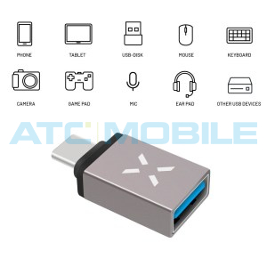 Redukce FIXED Link USB-A na USB-C hlin&iacute;kov&aacute;, &scaron;ed&aacute;